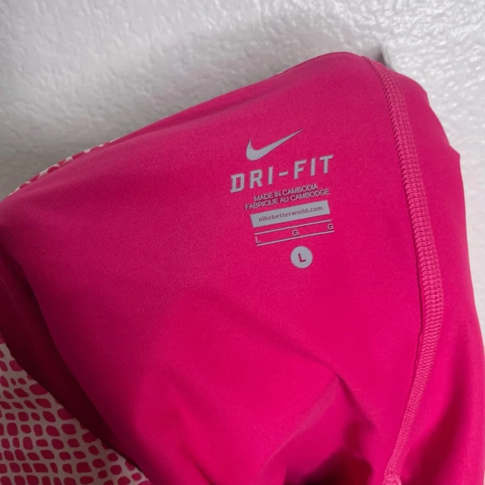 Nike Dri-FIT Tennis Skort Pink White Snakeskin Print Pleated Skirt Womens Large